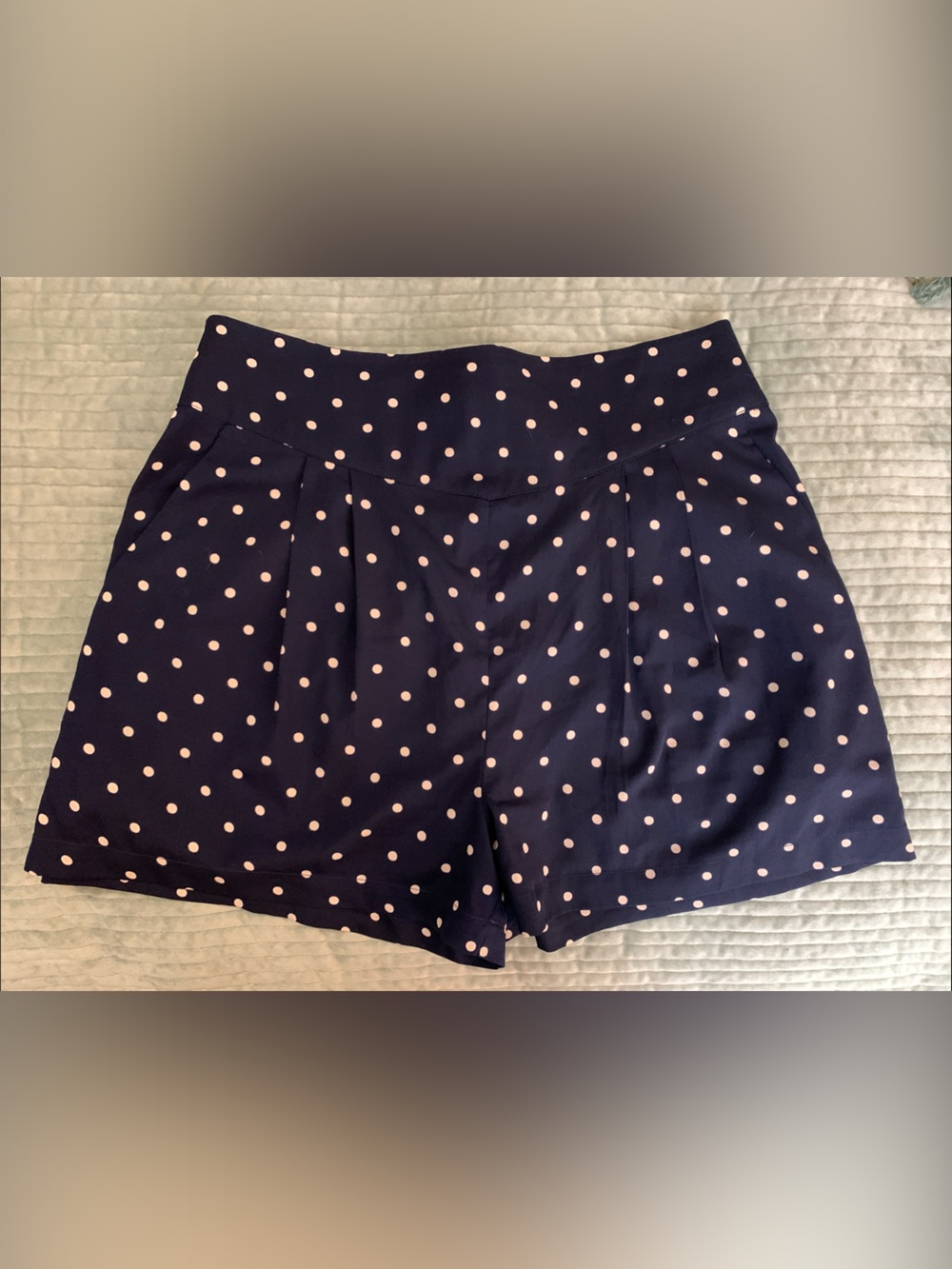 Kimchi Blue Navy Blue Polka Dot High Waist Shorts